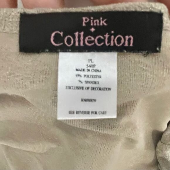 Beige brocade blouse by Pink Collection size PL. - Picture 8 of 8